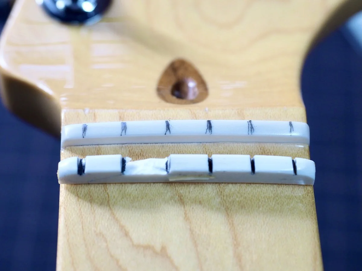 016Fenderのナット製作 — スタジオエム | ギターのカスタム